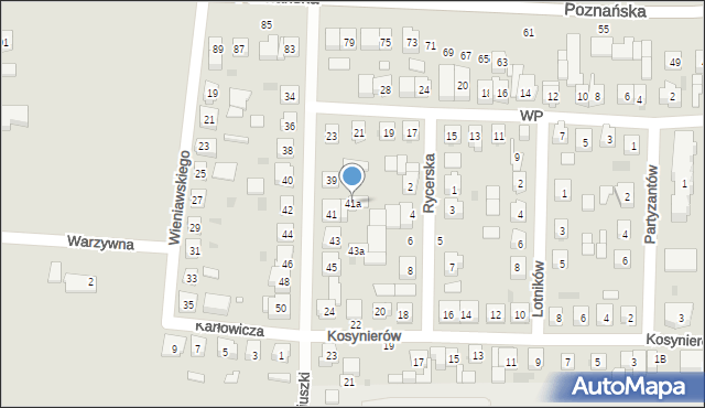 Kostrzyn, Moniuszki Stanisława, 41a, mapa Kostrzyn