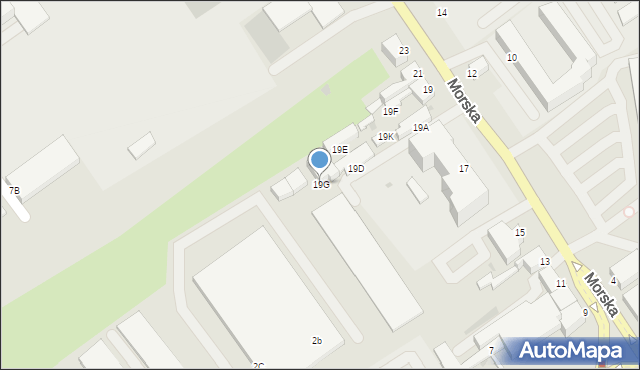 Koszalin, Morska, 19G, mapa Koszalina