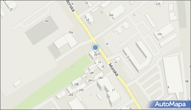 Koszalin, Morska, 23, mapa Koszalina