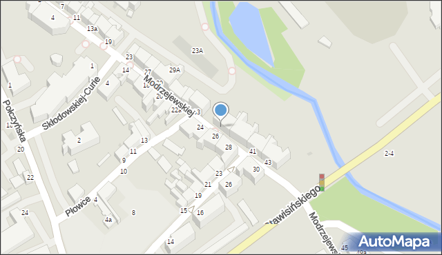 Koszalin, Modrzejewskiej Heleny, 37, mapa Koszalina