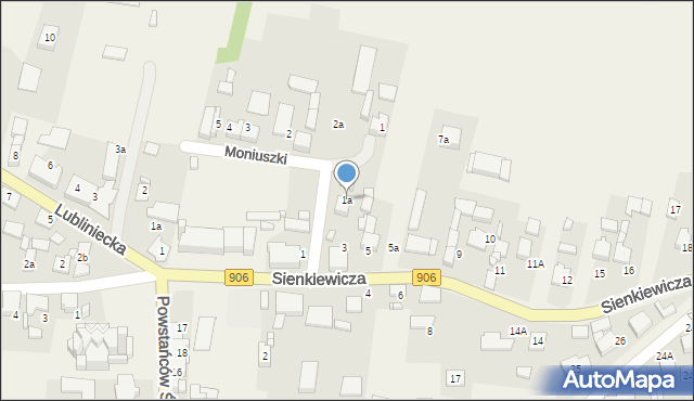 Koszęcin, Moniuszki Stanisława, 1a, mapa Koszęcin