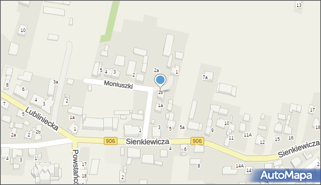 Koszęcin, Moniuszki Stanisława, 1b, mapa Koszęcin