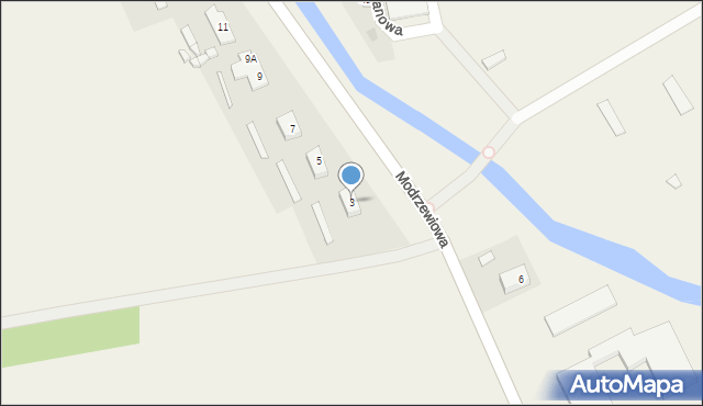 Koszwały, Modrzewiowa, 3, mapa Koszwały