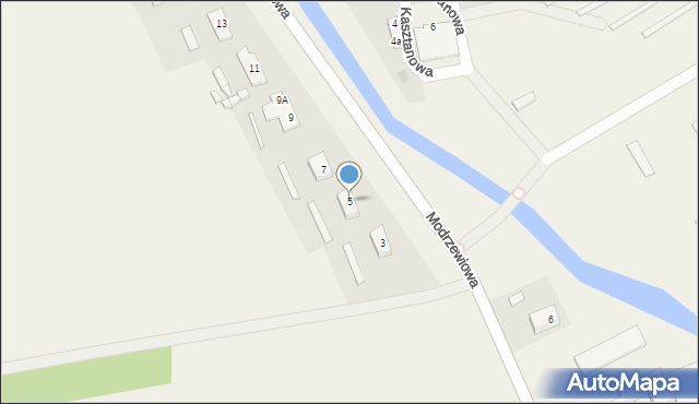 Koszwały, Modrzewiowa, 5, mapa Koszwały