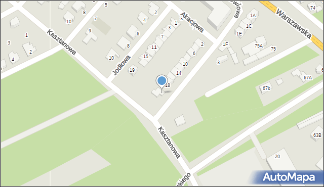 Kozienice, Modrzewiowa, 20, mapa Kozienice