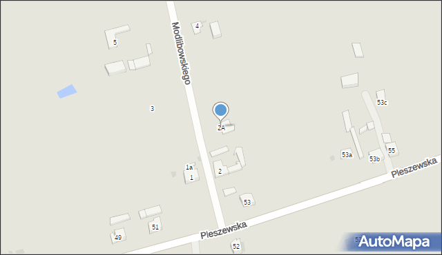 Koźmin Wielkopolski, Modlibowskiego Józefa, 2A, mapa Koźmin Wielkopolski