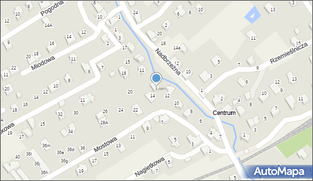 Kozy, Mostowa, 16a, mapa Kozy