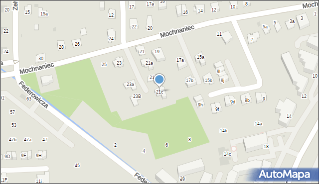 Kraków, Mochnaniec, 21c, mapa Krakowa