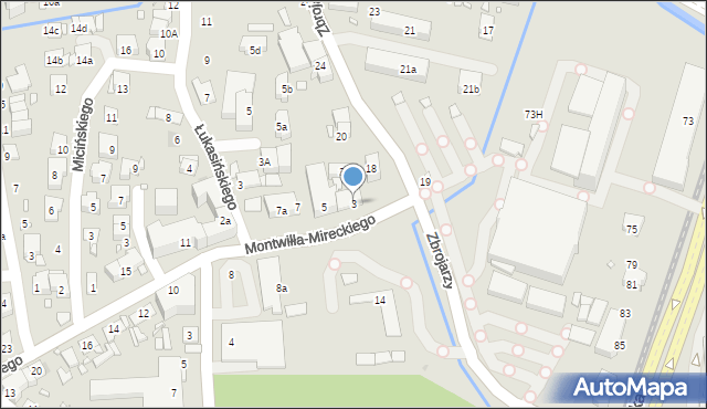 Kraków, Montwiłła-Mireckiego Józefa, 3, mapa Krakowa