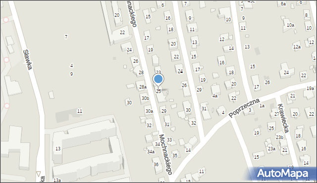 Kraków, Mochnackiego Maurycego, 25, mapa Krakowa