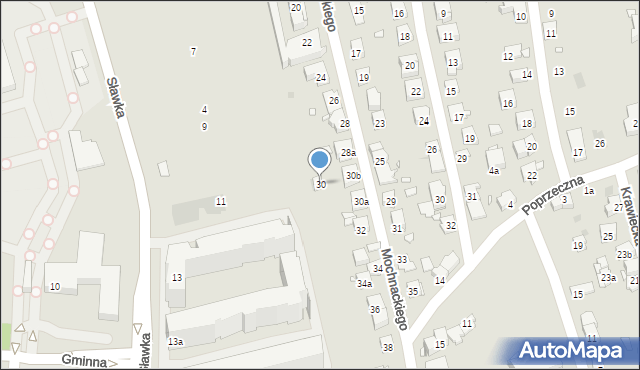 Kraków, Mochnackiego Maurycego, 30, mapa Krakowa
