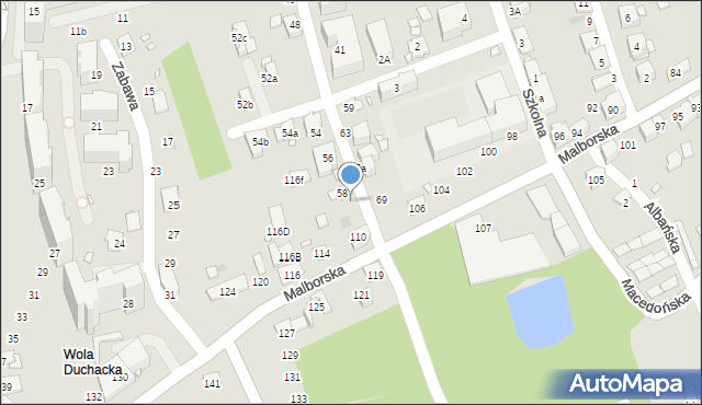Kraków, Mochnackiego Maurycego, 60, mapa Krakowa