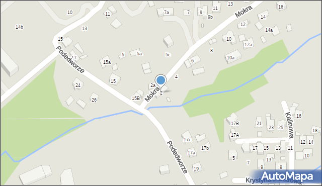 Kraków, Mokra, 2, mapa Krakowa