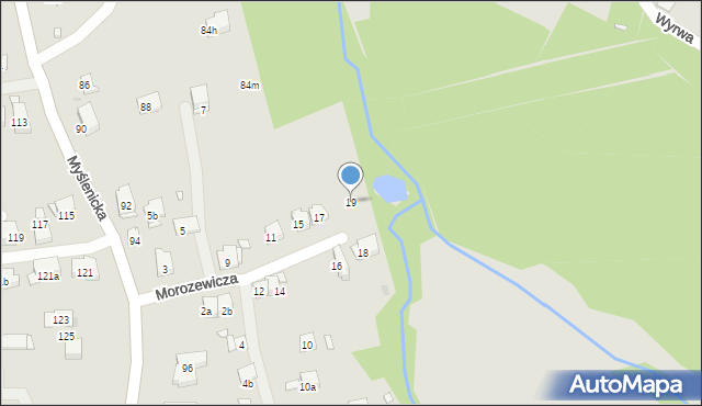 Kraków, Morozewicza Józefa, 19, mapa Krakowa