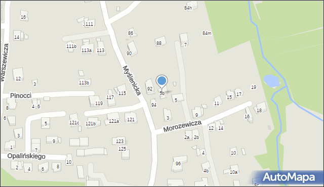 Kraków, Morozewicza Józefa, 5b, mapa Krakowa
