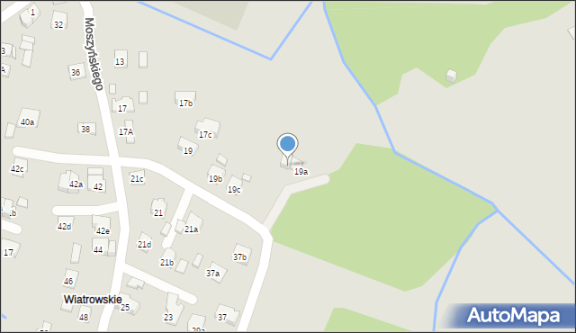 Kraków, Moszyńskiego Kazimierza, 19d, mapa Krakowa
