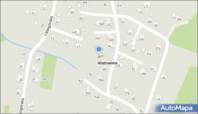 Kraków, Moszyńskiego Kazimierza, 46, mapa Krakowa