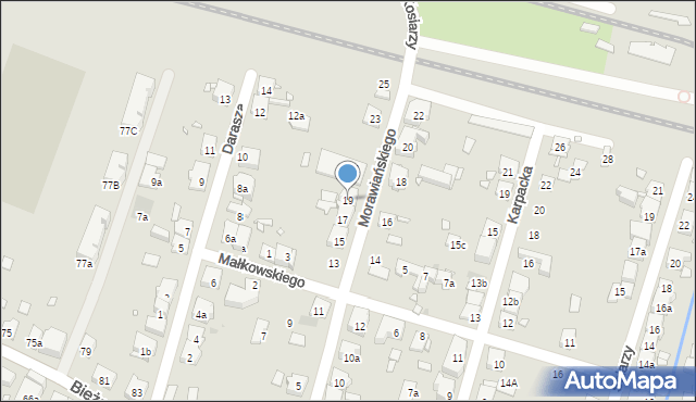 Kraków, Morawiańskiego, 19, mapa Krakowa