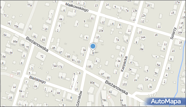 Kraków, Morawiańskiego, 6, mapa Krakowa