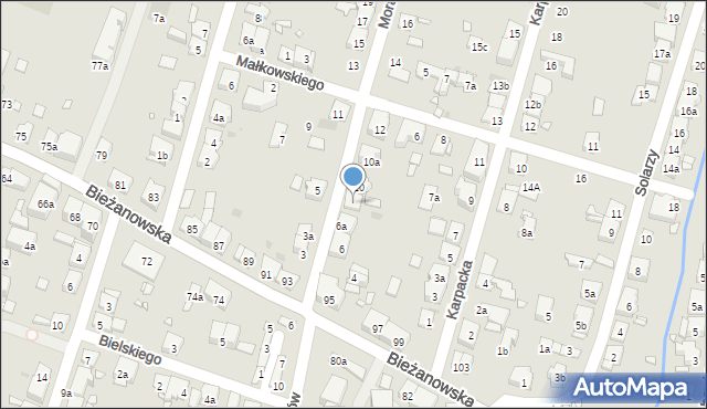 Kraków, Morawiańskiego, 8, mapa Krakowa