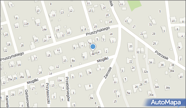 Kraków, Mogiłki, 4a, mapa Krakowa
