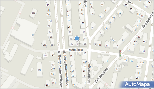 Kraków, Moniuszki Stanisława, 4, mapa Krakowa