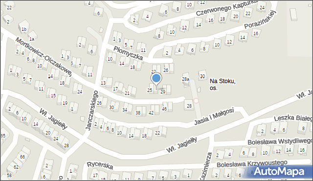 Kraków, Mortkowicz-Olczakowej Hanny, 27, mapa Krakowa