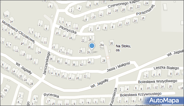 Kraków, Mortkowicz-Olczakowej Hanny, 31, mapa Krakowa