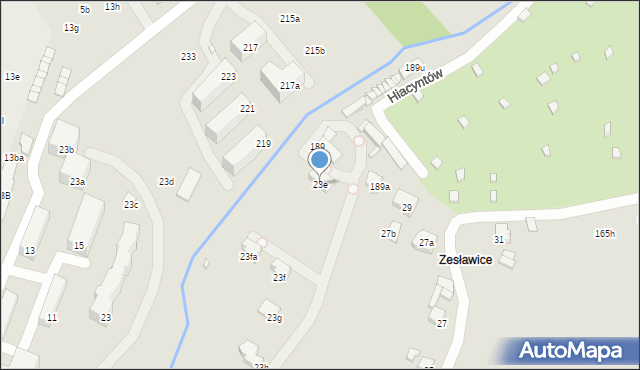 Kraków, Morcinka Gustawa, 23e, mapa Krakowa
