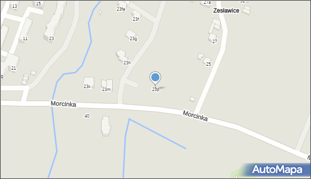 Kraków, Morcinka Gustawa, 23p, mapa Krakowa