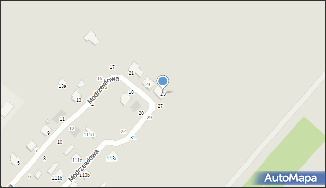 Kraśnik, Modrzewiowa, 25, mapa Kraśnik