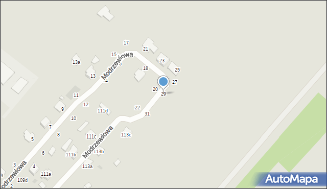 Kraśnik, Modrzewiowa, 29, mapa Kraśnik