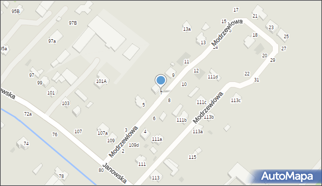 Kraśnik, Modrzewiowa, 7, mapa Kraśnik