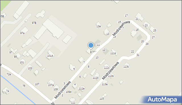 Kraśnik, Modrzewiowa, 9, mapa Kraśnik