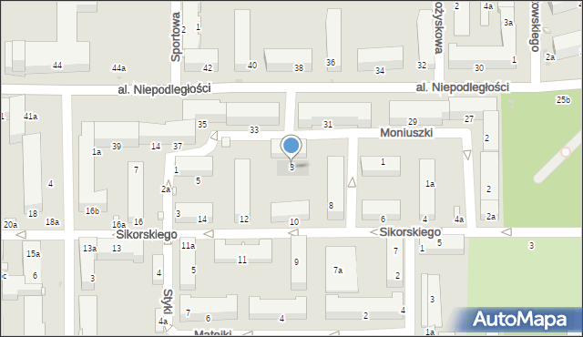 Kraśnik, Moniuszki Stanisława, 3, mapa Kraśnik