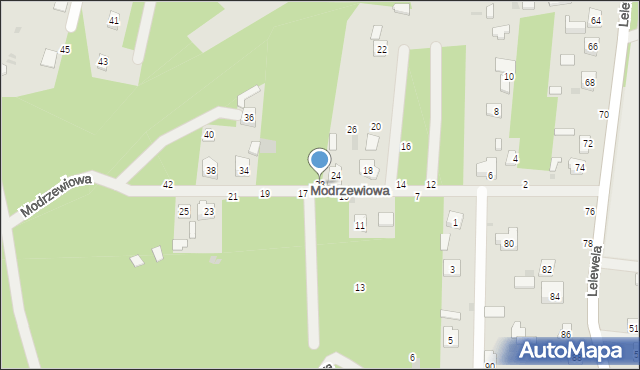 Krasnobród, Modrzewiowa, 28, mapa Krasnobród