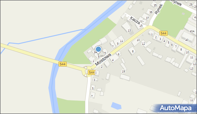 Krasnosielc, Mostowa, 3, mapa Krasnosielc