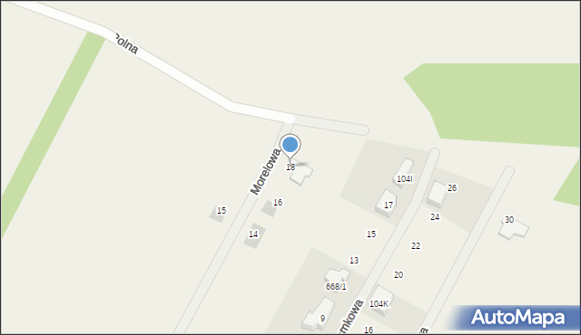 Krępa Słupska, Morelowa, 18, mapa Krępa Słupska