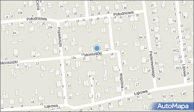 Krośniewice, Moniuszki Stanisława, 17, mapa Krośniewice