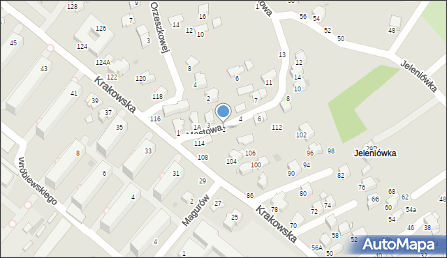 Krosno, Mostowa, 2, mapa Krosna