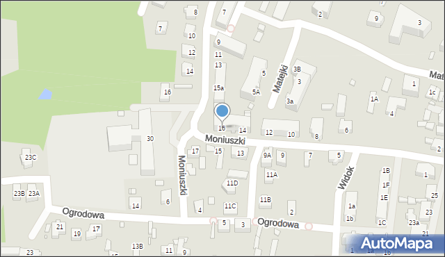 Krosno Odrzańskie, Moniuszki Stanisława, 16, mapa Krosno Odrzańskie