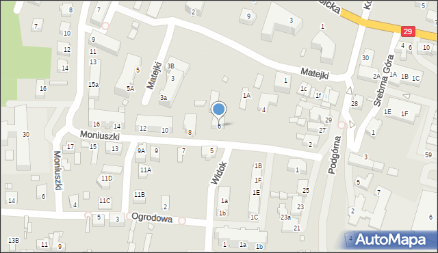 Krosno Odrzańskie, Moniuszki Stanisława, 6, mapa Krosno Odrzańskie