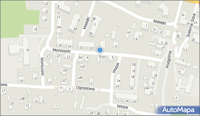 Krosno Odrzańskie, Moniuszki Stanisława, 7, mapa Krosno Odrzańskie