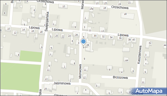 Kruszyn, Morwowa, 7, mapa Kruszyn