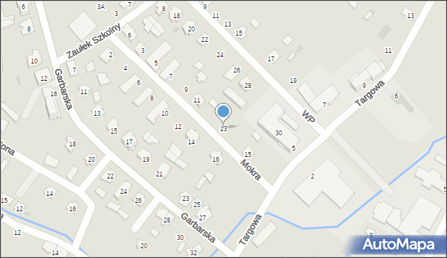 Krynki, Mokra, 13, mapa Krynki