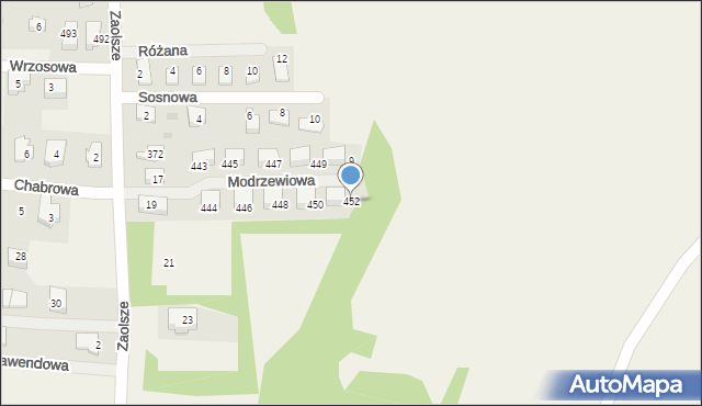 Kryspinów, Modrzewiowa, 10, mapa Kryspinów