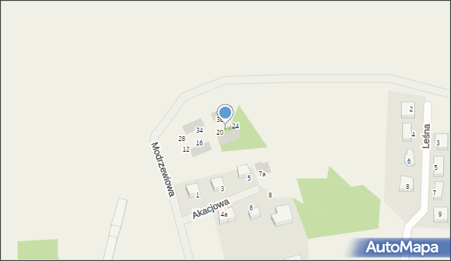 Krzyków, Modrzewiowa, 22, mapa Krzyków