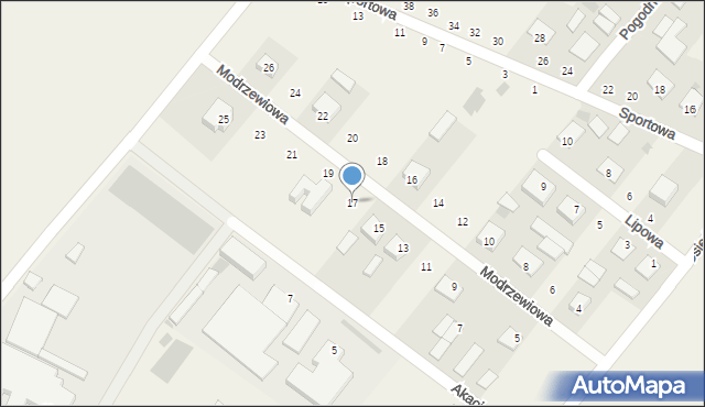 Księżpol, Modrzewiowa, 17, mapa Księżpol
