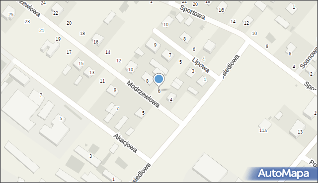 Księżpol, Modrzewiowa, 6, mapa Księżpol