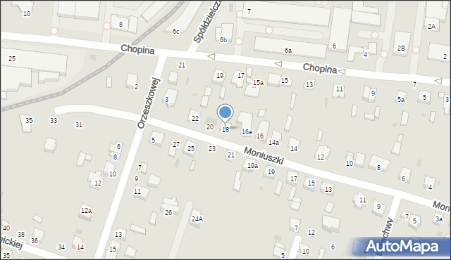 Kutno, Moniuszki Stanisława, 18, mapa Kutno